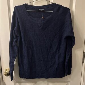 American Eagle Outfitters Dark Blue Crew Neck Sweater